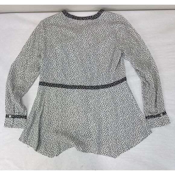 Cottagecore J.Jill Gorgeous Cream Tunic Top Ditsy Floral Rayon Small NWT - Picture 4 of 10